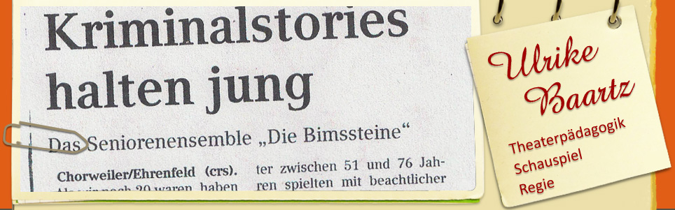 Theaterpädagogik, Schauspiel, Ulrike Baartz, Köln